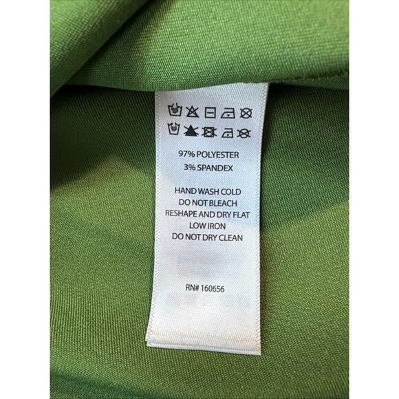 Rachel Zoe Green Satin Button Down Blouse – Size Large - Picture 6 of 6